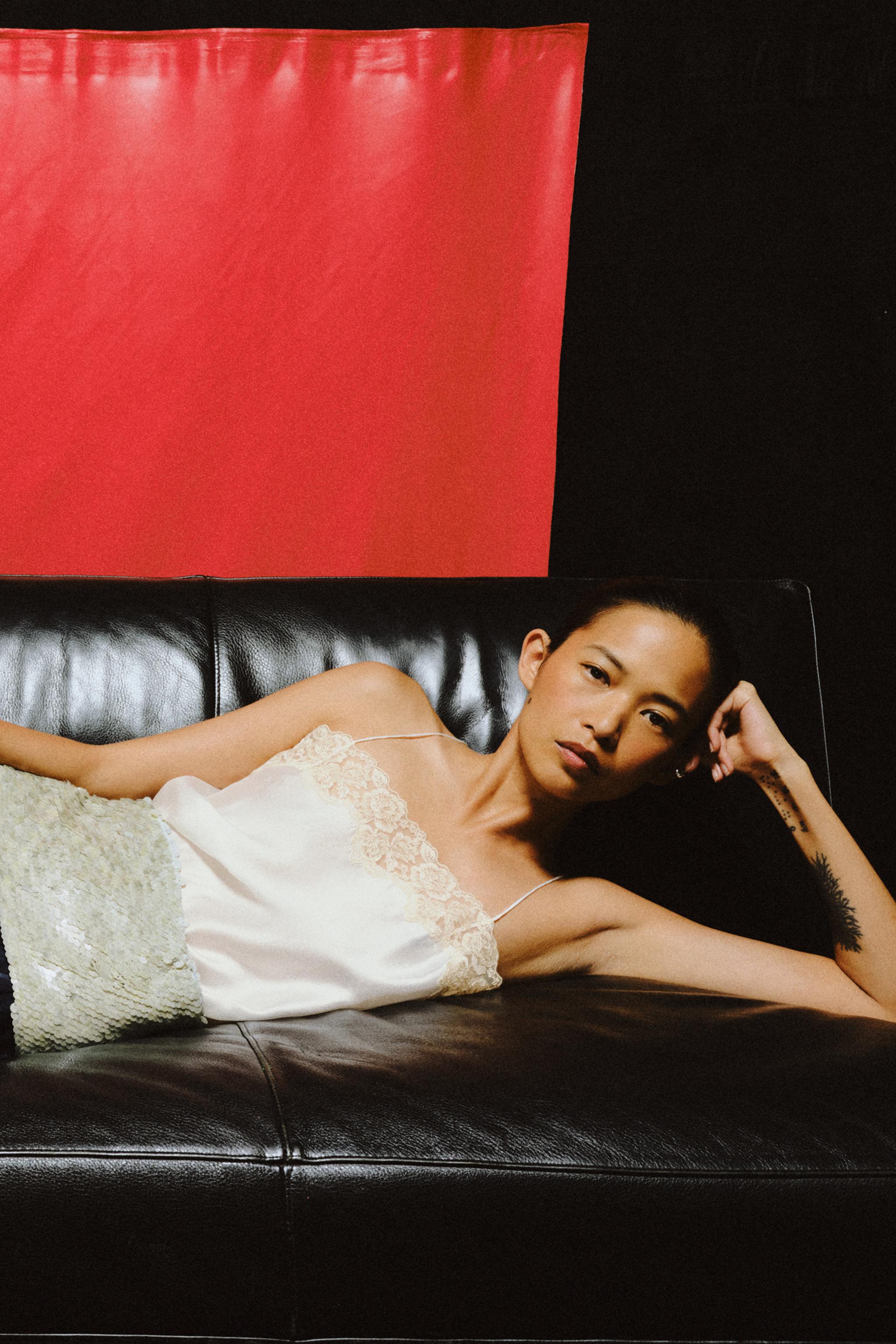 ZW COLLECTION LACE STRAP TOP